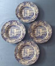 4 x Spode Blue Italian 23cm 9"
