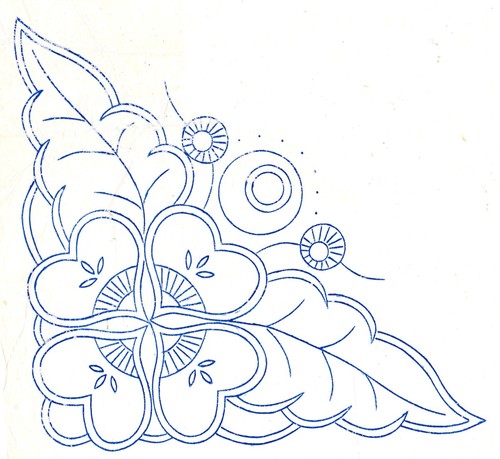 Vintage embroidery transfer - embroidery,
