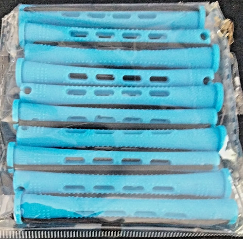 Blue plastic perm rods hair - plastic,
