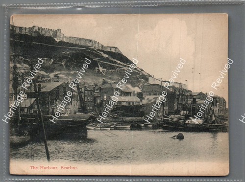 Vintage scarborough harbour - vintage,