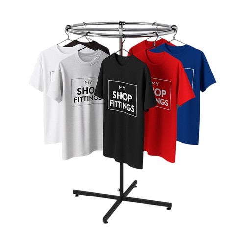 Round garment rail display - garment,