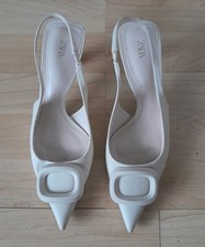 Ladies Zara  cream sling back