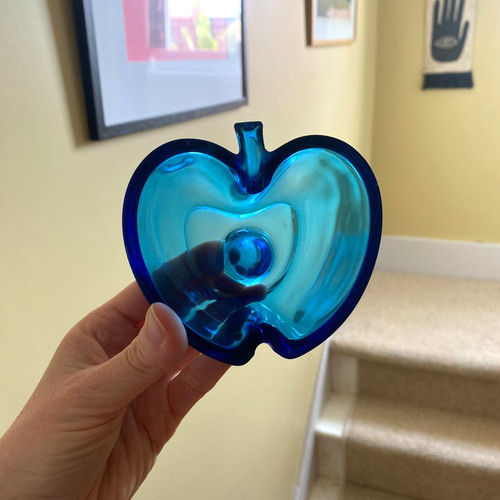 Vintage glass apple shaped - glass,