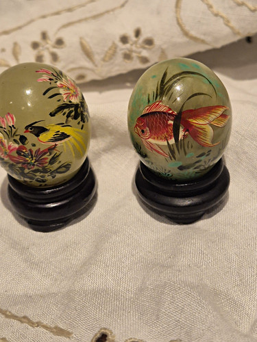 Two green jade - two, hand