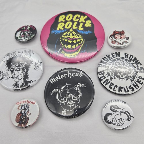 Rat fink style pin - back, button