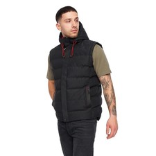 Crosshatch Mens Kampleys Embossed Gilet Padded Jacket Black M, L, XL