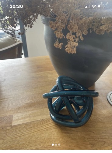 Stunning turquoise glass art - glass,