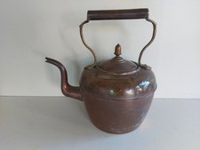 Large Antique Georgian Copper Gooseneck Tea Kettle