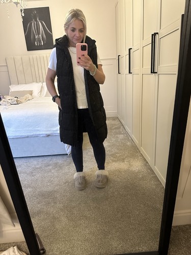 Long puffa gilet - long, gilet/body-warmer
