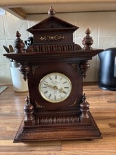 Reproduction Of An 1880 Mahogany Mantle Clock With Blackmore Quartz Movement