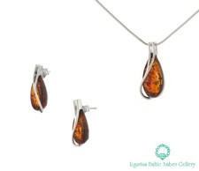 Natural Baltic Amber Sterling