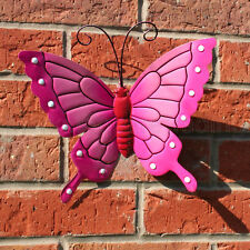 BUTTERFLY LARGE PINK METAL