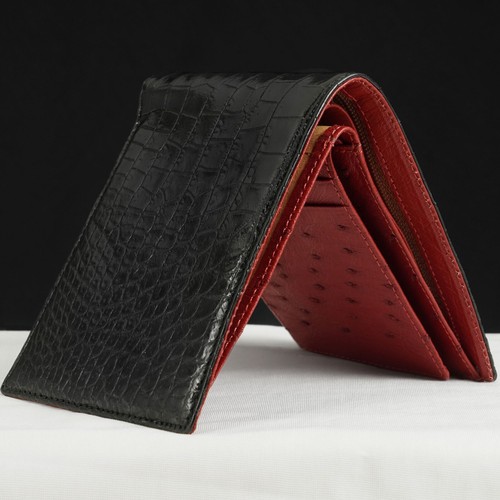 Real crocodile leather - crocodile, bifold