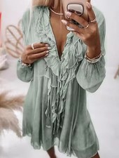 Beautiful Ladies green Summer Dress Size Small.