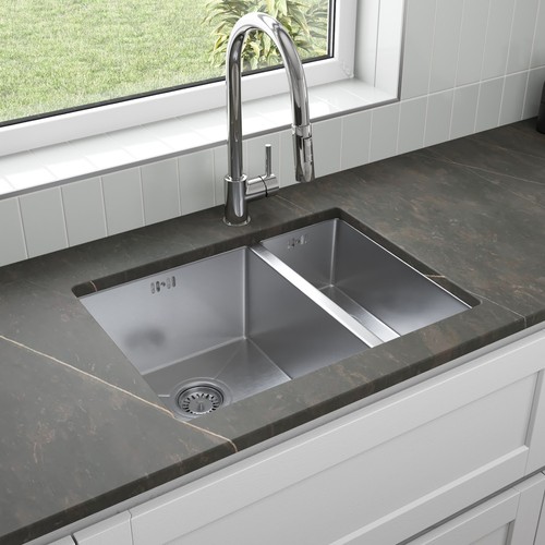Stainless steel kitchen sink - steel,