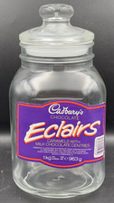 Cadbury's Eclairs 1987 Sweets Chocolate Glass Display Jar 1kg NO SWEETS