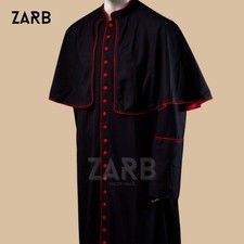 Black Cassock Red Trim & Cape