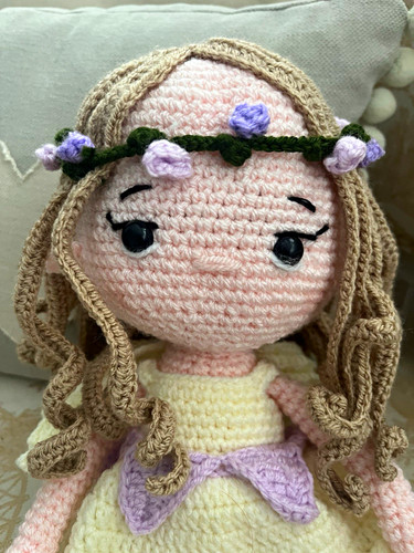 Handmade crochet fairy girl - fairy,