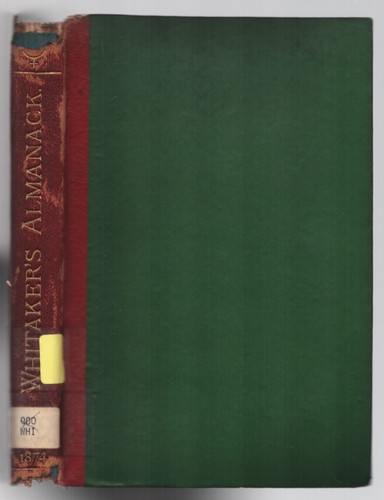 Whitakers almanac 1874 - whitakers,