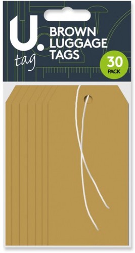 Brown luggage labels crafting - labels,