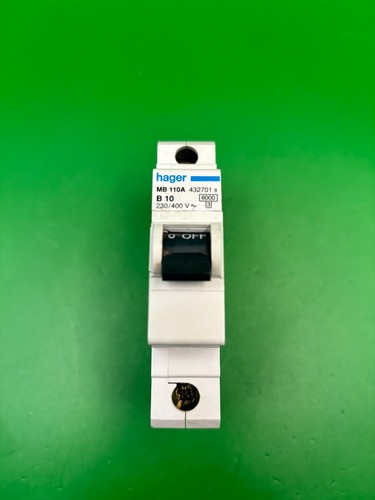 Hager mb110a b10 10a - 10a, mcb