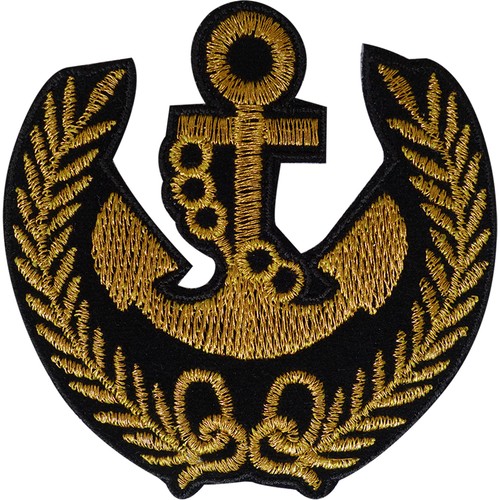 Anchor patch iron sew navy - anchor,