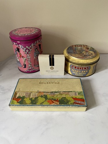 Vintage sweet tins job - vintage, lot
