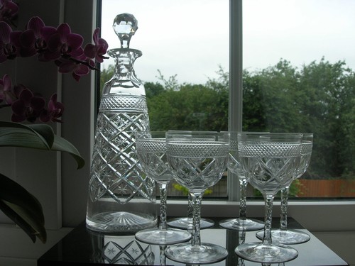 Antique decanter six - decanter,