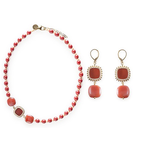 Murano glass necklace - glass, and