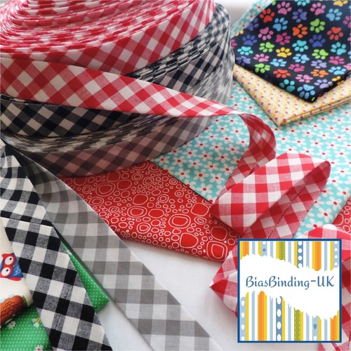 Gingham handmade bias - gingham, binding
