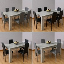 Grey Dining Table and 6 chairs