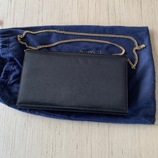 Rayne Women’s Black Silk Evening Purse With Shoulder Chain