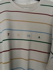 puma jumper size large stripe vintage