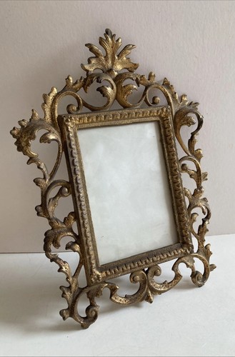 Antique gilt brass easel - brass,