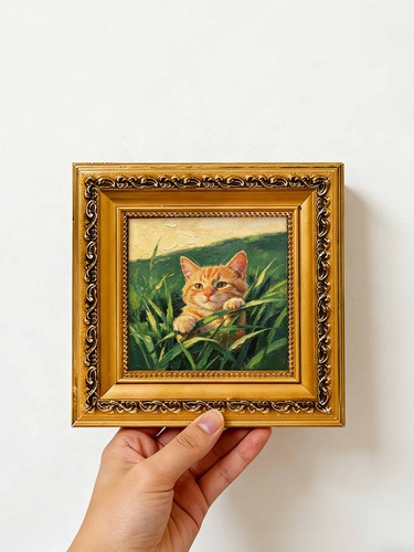 Orange cat grass restaurant - orange,