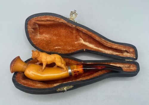 Meerschaum cheroot pipe - meerschaum, /