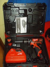 Milwaukee, M12BPD, Cordless Drill, 12v Li-ion, 2 x 2.0 a/h. C12C Charger,& Case.
