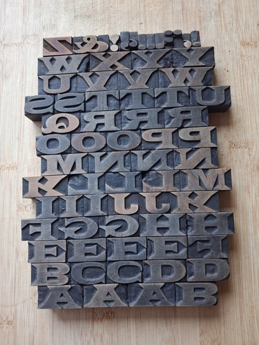 Wooden letterpress printers - wooden,