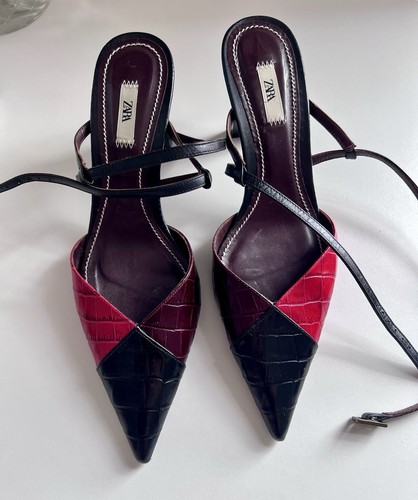 Zara red and black - black, heel