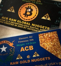 22ct Gold Raw Nuggets x2 Nevada Natural Gold COA Display Cards Genuine Collector