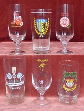 Lot Of 6 Old Beer Glasses DDR