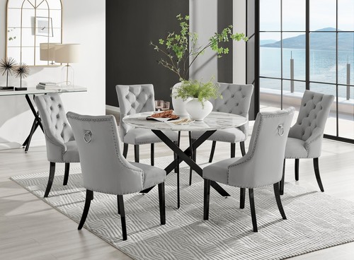Novara white marble black leg - novara,