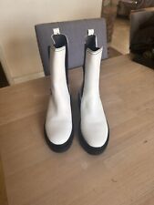 FLY London Ladies JUDY819FLY Leather Chelsea Ankle Boots, White, UK 8