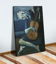 Pablo Picasso The Old Guitarist MUSIC CANVAS WALL ART ARTWORK FRAMED PRINT