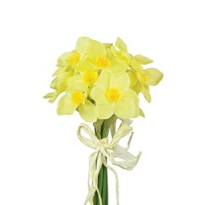 Faux Silk Yellow Mini Daffodil 7 Stem Bundle 27cm/11 Inches