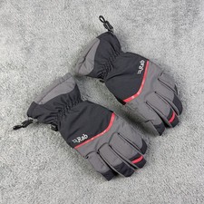 Rab Storm Gloves Fleece Lined Leather Walking Hiking Outdoors Skiing
