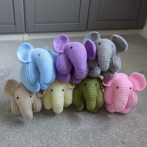 Hand knitted elephant - knitted, x