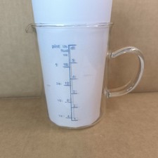 Vintage Borosilicate Glass Measuring Jug Beaker US measurements