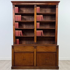Antique 19th Century Good Quality Open Bookcase In Mahogany ( REF AF-4678 )