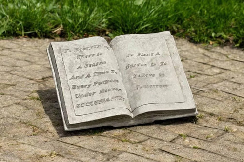 Concrete book figure garden - concrete,